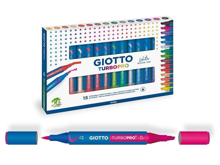 RETOLADOR GIOTTO DOBLE PUNTA 15 U AQUAREL·LABLES | 8000825061073 | F427800 | Llibreria La Gralla | Llibreria online de Granollers