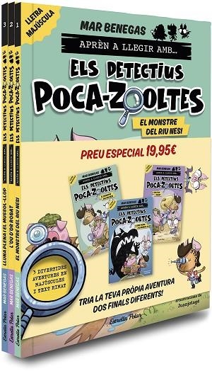 PACK APRÈN A LLEGIR AMB... ELS DETECTIUS POCA-ZOOLTES!  1,2 I 3: EN LLETRA MAJÚS | 9791387519438 | BENEGAS, MAR | Llibreria La Gralla | Librería online de Granollers