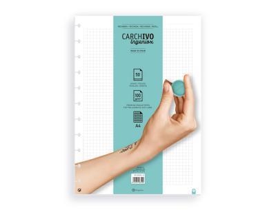 RECANVI INGENIOX CARCHIVO A4 QUADRE 50 FULLS | 8422951063590 | 66104105 | Llibreria La Gralla | Llibreria online de Granollers
