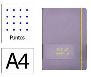 LLIBRETA A4 ANTARTIK PUNTS TD 100F 80 GR LILA GROC | 8423473079809 | 170101 | Llibreria La Gralla | Librería online de Granollers