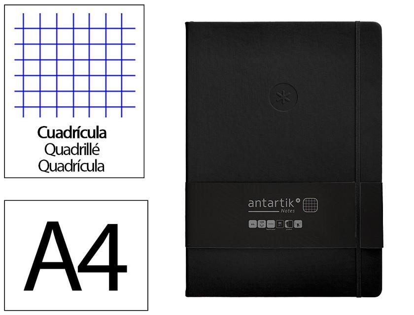 LLIBRETA A4 ANTARTIK QUADRICULA TD 100F 80 GR NEGRE | 8423473078475 | 169971 | Llibreria La Gralla | Librería online de Granollers