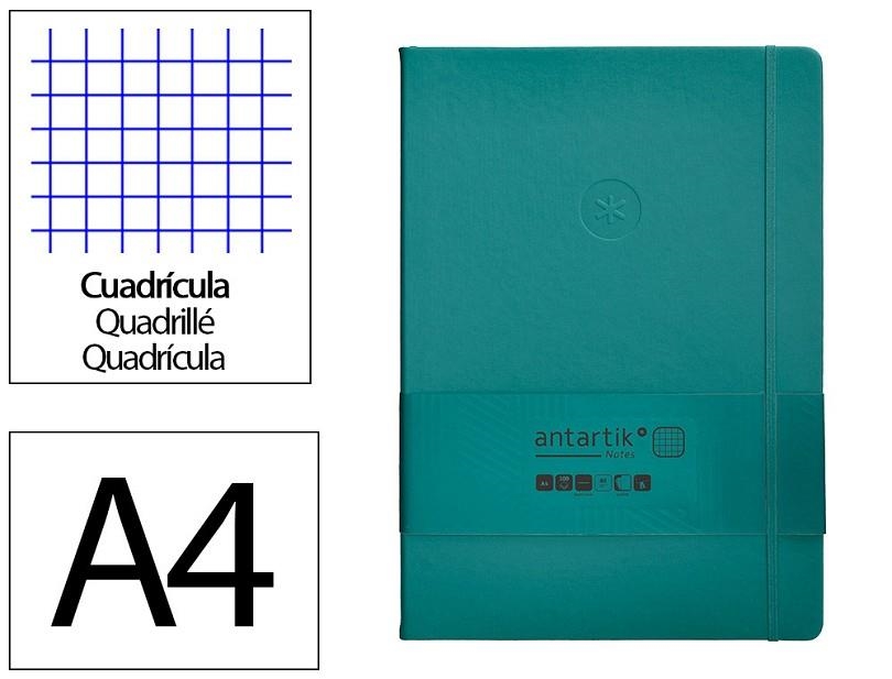 LLIBRETA A4 ANTARTIK QUADRICULA TD 100F 80 GR VERD AIGUAMARINA | 8423473078840 | 170007 | Llibreria La Gralla | Librería online de Granollers