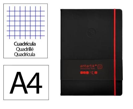 LLIBRETA A4 ANTARTIK QUADRICULA TD 100F 80 GR NEGRE VERMELL | 8423473079441 | 170067 | Llibreria La Gralla | Librería online de Granollers