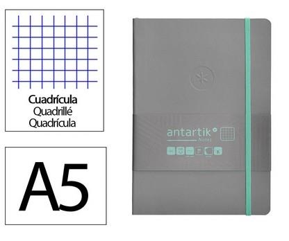 LLIBRETA A5 ANTARTIK QUADRICULA TD 100F 80 GR GRIS TURQUESA | 8423473079625 | 170083 | Llibreria La Gralla | Llibreria online de Granollers
