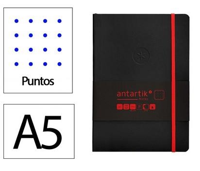 LLIBRETA A5 ANTARTIK PUNTS TD 100F 80 GR NEGRE VERMELL | 8423473079465 | 170069 | Llibreria La Gralla | Librería online de Granollers