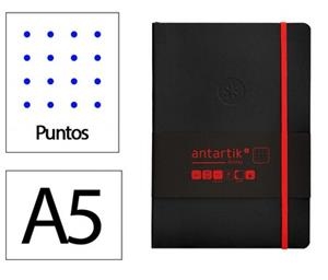 LLIBRETA A5 ANTARTIK PUNTS TD 100F 80 GR NEGRE VERMELL | 8423473079465 | 170069 | Llibreria La Gralla | Llibreria online de Granollers