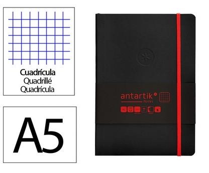 LLIBRETA A5 ANTARTIK QUADRICULA TD 100F 80 GR NEGRE VERMELL | 8423473079489 | 170071 | Llibreria La Gralla | Librería online de Granollers