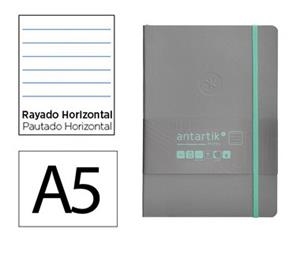 LLIBRETA A5 ANTARTIK RATLLES TD 100F 80 GR GRIS TURQUESA | 8423473079618 | 170082 | Llibreria La Gralla | Librería online de Granollers