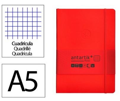 LLIBRETA A5 ANTARTIK QUADRICULA TD 100F 80 GR VERMELL | 8423473078765 | 169999 | Llibreria La Gralla | Librería online de Granollers