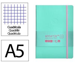 LLIBRETA A5 ANTARTIK QUADRICULA TD 100F 80 GR TURQUESA ROSA | 8423473079748 | 170095 | Llibreria La Gralla | Librería online de Granollers