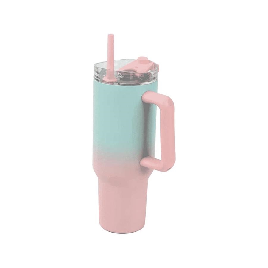 TASSA VIATGE TÈRMICA IDRINK 1200ML ROSA I BLAVA | 8053634001488 | ID0255 | Llibreria La Gralla | Llibreria online de Granollers
