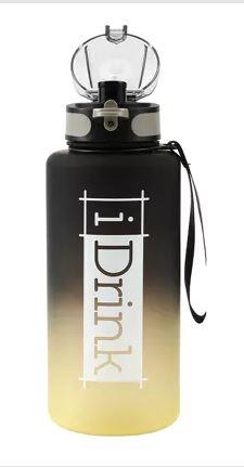 AMPOLLA PLÀSTIC IDRINK 1500ML NEGRE I GROC | 8053634003666 | ID2131A | Llibreria La Gralla | Llibreria online de Granollers