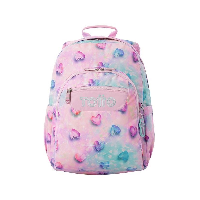 MOTXILLA TOTTO ACUARELES GLITTER SHINY HEART | 7704758893381 | MA04ECO021-2511N-1KB | Llibreria La Gralla | Librería online de Granollers