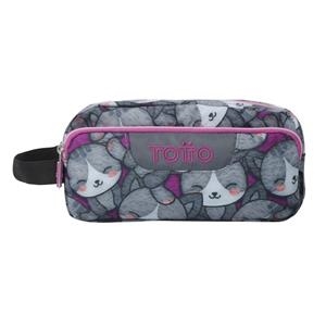 PORTATOT TOTTO 3 COSSOS GAT GRIS | 7704758117647 | AC52ECO009-2516Z-7YI | Llibreria La Gralla | Librería online de Granollers