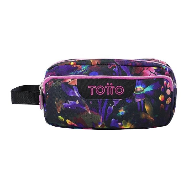 PORTATOT TOTTO 3 COSSOS FLORS NEGRE | 7704758117609 | AC52ECO009-2516Z-5Q5 | Llibreria La Gralla | Librería online de Granollers