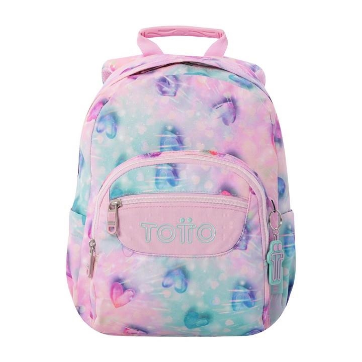 MOTXILLA TOTTO TEMPERA GLITTER CORS ROSA | 7704758395168 | MA04ECO003-2511J-1KB | Llibreria La Gralla | Librería online de Granollers