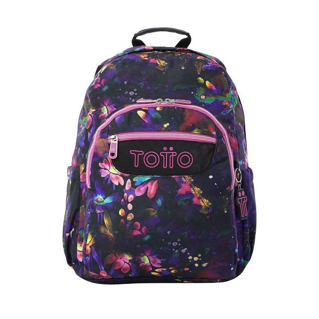 MOTXILLA TOTTO ACUARELES FLORS LILA | 7704758918114 | MA04ECO021-2516N-5Q5 | Llibreria La Gralla | Llibreria online de Granollers