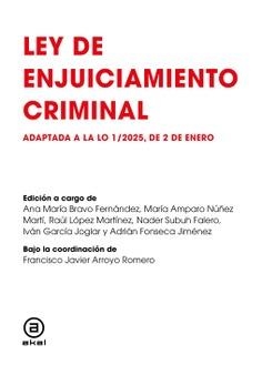 LEY DE ENJUICIAMIENTO CRIMINAL | 9788446056508 | ARROYO, JAVIER (COORDINADOR) | Llibreria La Gralla | Llibreria online de Granollers