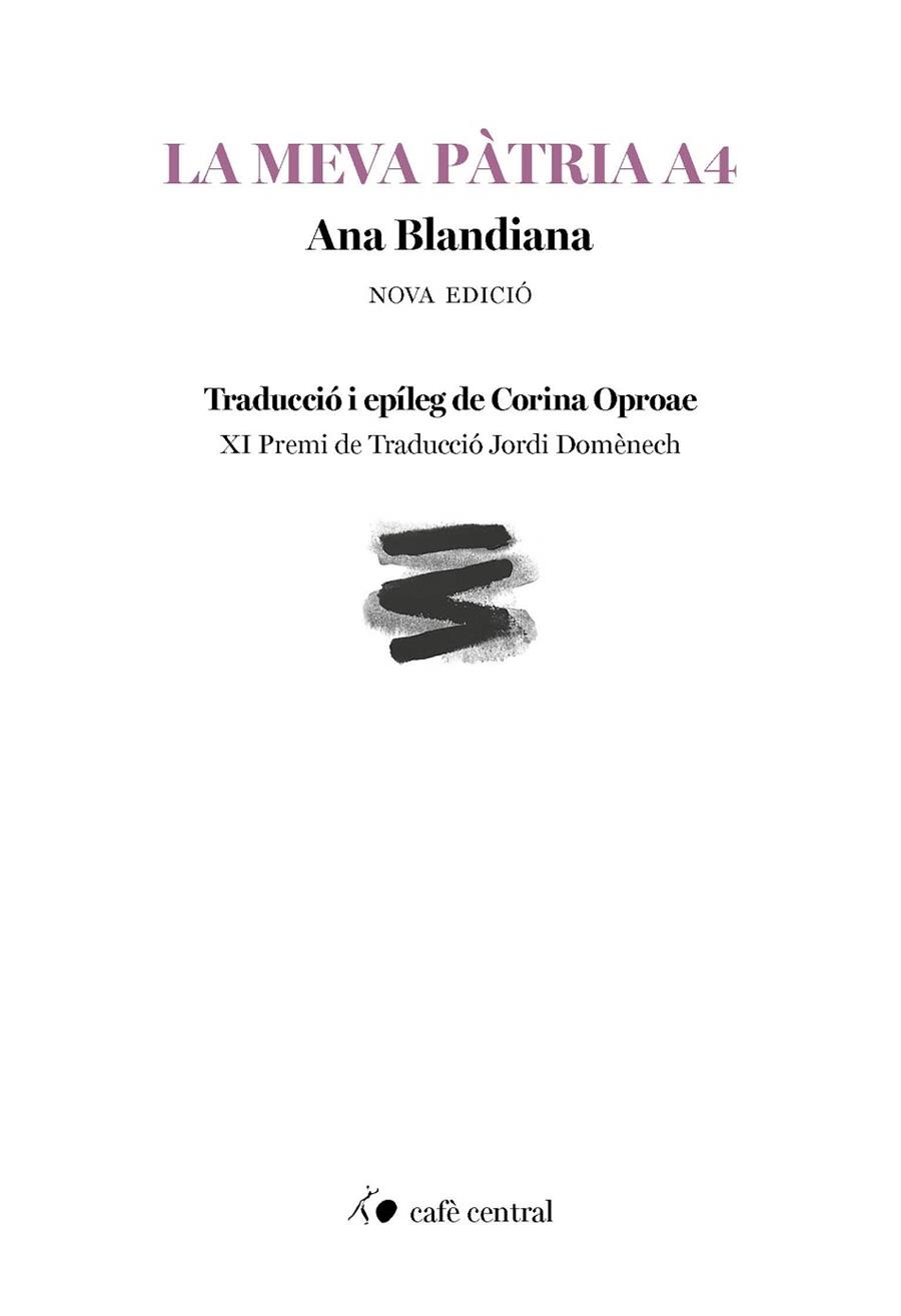 MEVA PÀTRIA A4, LA | 9788410482319 | BLANDIANA, ANA | Llibreria La Gralla | Llibreria online de Granollers