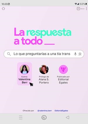 RESPUESTA A TODO LO QUE PREGUNTARÍAS A UNA TÍA TRANS, LA | 9788419728272 | BERR, VALENTINA | Llibreria La Gralla | Llibreria online de Granollers