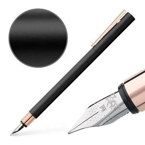 PLOMA FABER-CASTELL NEO SLIM NEGRE/OR ROSA M | 9555684631305 | 09343100 | Llibreria La Gralla | Librería online de Granollers