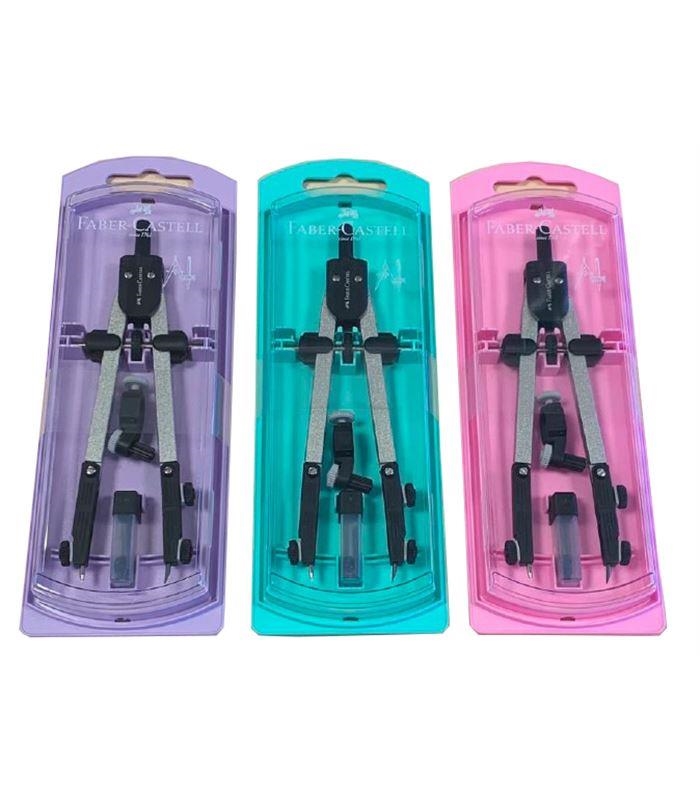 COMPAS MICROMETRIC FABER-CASTEL COLORS PASTEL | 4005403272388 | 32722-8P | Llibreria La Gralla | Librería online de Granollers