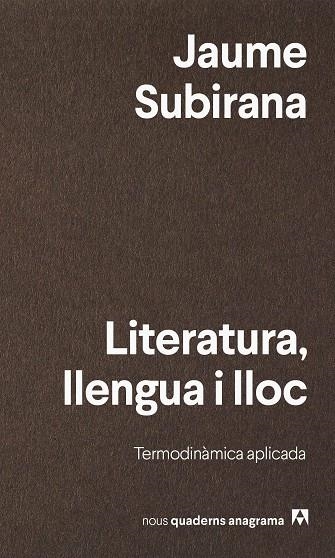 LITERATURA, LLENGUA I LLOC | 9788433947161 | SUBIRANA, JAUME | Llibreria La Gralla | Librería online de Granollers