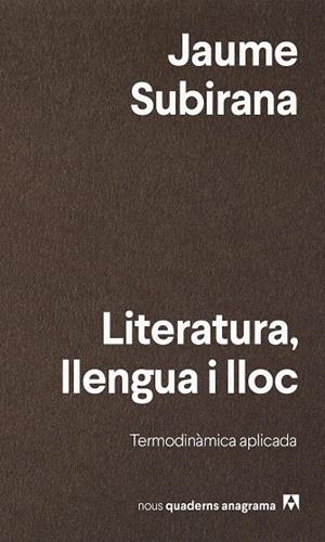 LITERATURA, LLENGUA I LLOC | 9788433947161 | SUBIRANA, JAUME | Llibreria La Gralla | Llibreria online de Granollers