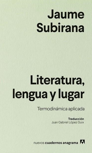 LITERATURA, LENGUA Y LUGAR | 9788433946577 | SUBIRANA, JAUME | Llibreria La Gralla | Librería online de Granollers