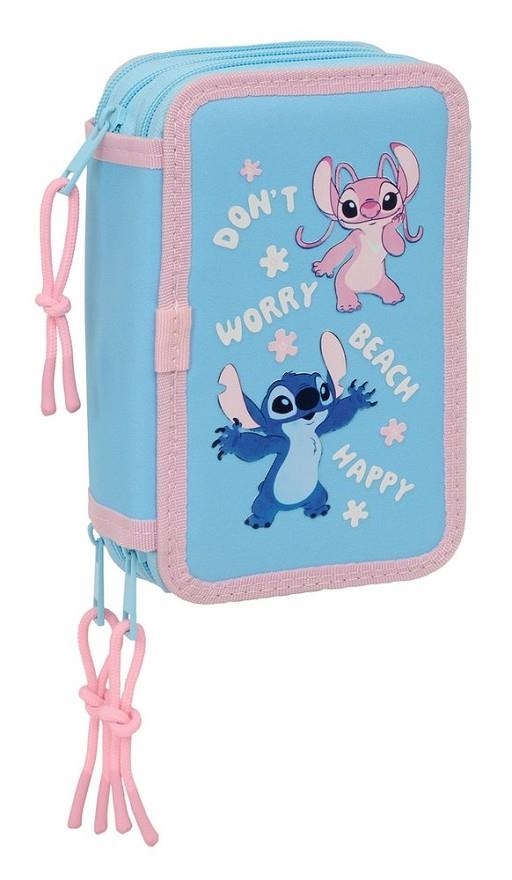 PLUMIER SAFTA STITCH HAPPY TRIPLE BLAU | 8412688595815 | 412588857 | Llibreria La Gralla | Llibreria online de Granollers