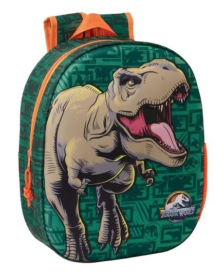 MOTXILLA SAFTA JURASSIC WORLD 3D INFANTIL VERD | 8412688596775 | 622545890 | Llibreria La Gralla | Librería online de Granollers