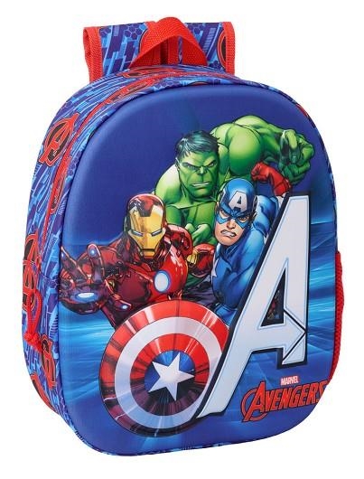 MOTXILLA SAFTA AVENGERS 3D INFANTIL BLAU | 8412688596515 | 622567890 | Llibreria La Gralla | Librería online de Granollers