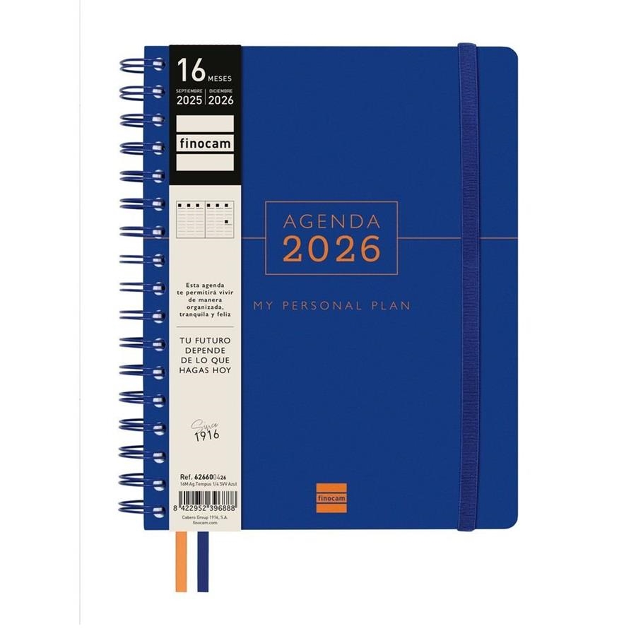 AGENDA FINOCAM 16 MESOS 2025-26 TEMPUS 1/4 SVV COLORS | 8422952396888 | 62660 | Llibreria La Gralla | Llibreria online de Granollers