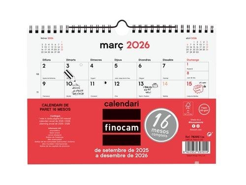 CALENDARI 2025-26 FINOCAM 16 MESOS PARET S ESCRIURE | 8422952397014 | 78205 | Llibreria La Gralla | Librería online de Granollers