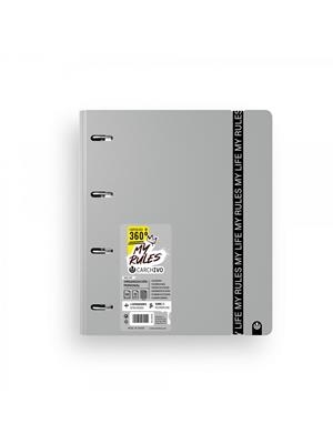 CARPETA CARCHIVO 360º FOAM MY RULES 4 ANELLES 35 MM + RECANVI GRIS | 8422951070987 | 12477475 | Llibreria La Gralla | Llibreria online de Granollers