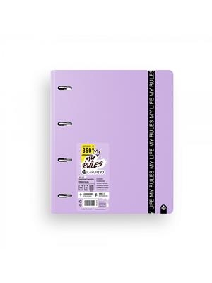 CARPETA CARCHIVO 360º FOAM MY RULES 4 ANELLES 35 MM + RECANVI  MALVA | 8422951071007 | 12477477 | Llibreria La Gralla | Llibreria online de Granollers
