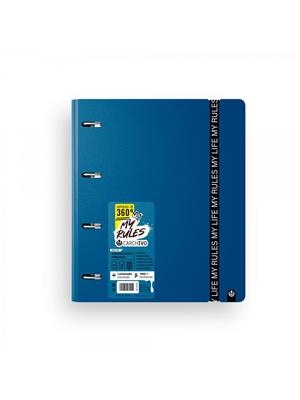 CARPETA CARCHIVO 360º FOAM MY RULES 4 ANELLES 35 MM + RECANVI BLAU FOSC | 8422951070994 | 12477476 | Llibreria La Gralla | Llibreria online de Granollers