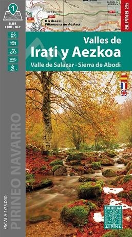 VALLES DE IRATI Y AEZKOA MAPA 2025 | 9788470111808 | AA.VV. | Llibreria La Gralla | Llibreria online de Granollers