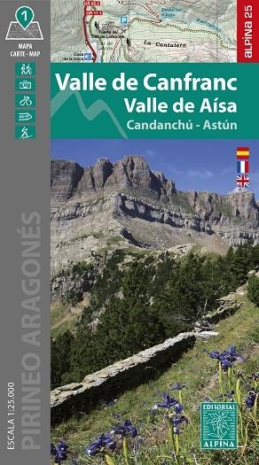 VALLE DE CANFRANC MAPA ALPINA 2025 | 9788470111822 | AA.VV. | Llibreria La Gralla | Llibreria online de Granollers