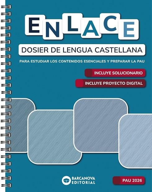 ENLACE. DOSIER DE LENGUA CASTELLANA. BACHILLERATO 2026 | 9788448964931 | CÁNOVAS, GERMÁN / CALVO, IRENE | Llibreria La Gralla | Llibreria online de Granollers