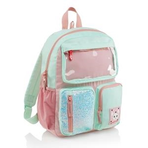 MOTXILLA MIQUELRIUS 4 CREMALLERES VERD ROSA | 8422593193754 | MR19375 | Llibreria La Gralla | Llibreria online de Granollers