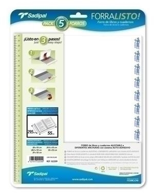 FUNDA FOLRE LLIBRES 29,5X55 SADIPAL PACK 5 UN | 8427973336462 | S1820004 | Llibreria La Gralla | Llibreria online de Granollers