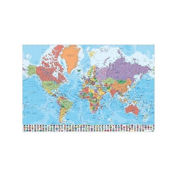 POSTER MAPA MUNDO ES FISICO POLITICO | 8435107835644 | GRUPO ERIK | Llibreria La Gralla | Llibreria online de Granollers