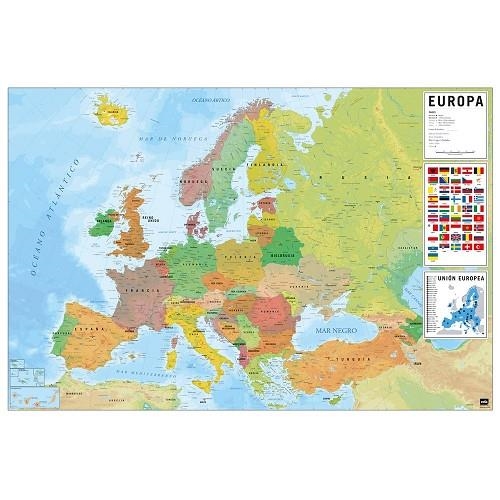 POSTER MAPA EUROPA ES FISICO POLITICO | 8435497251376 | GRUPO ERIK | Llibreria La Gralla | Llibreria online de Granollers