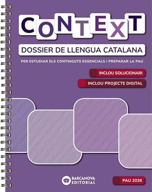 CONTEXT. DOSSIER DE LLENGUA CATALANA. BATXILLERAT 2026 | 9788448964924 | BARCANOVA, EDITORIAL | Llibreria La Gralla | Llibreria online de Granollers