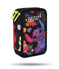 PLUMIER COOLPACK 3 CREMALLERES STITCH NEGRE | 5903686377228 | COOF067886 | Llibreria La Gralla | Librería online de Granollers