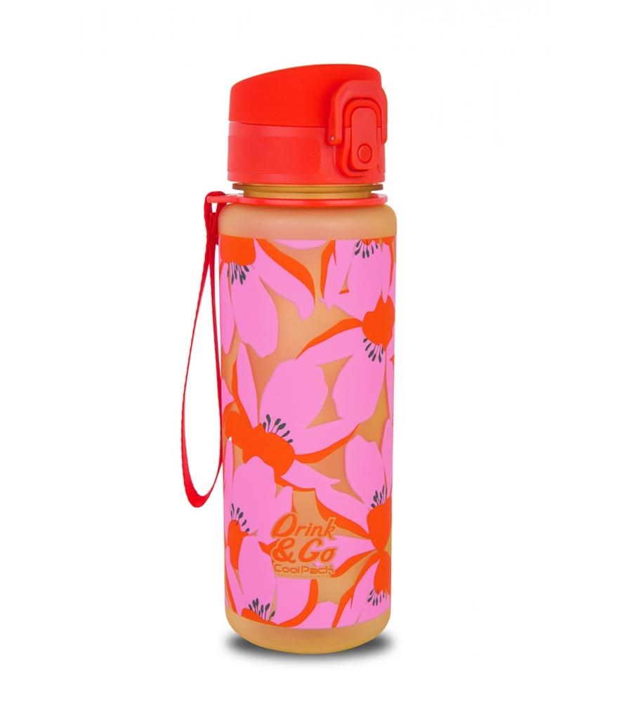 AMPOLLA COOLPACK 600ML FLORS ROSA | 5903686385094 | COOZ16914 | Llibreria La Gralla | Librería online de Granollers