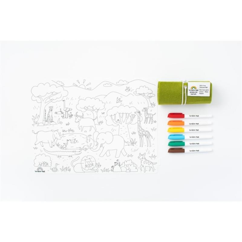 SCRIBBLE AMB 6 ROTULADORS DE SAFARI | 9309001986063 | JUEGACONMIGO | Llibreria La Gralla | Llibreria online de Granollers