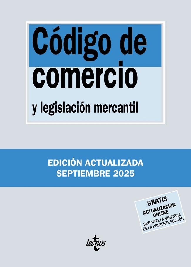 CÓDIGO DE COMERCIO (2025) | 9788430992997 | EDITORIAL TECNOS | Llibreria La Gralla | Llibreria online de Granollers