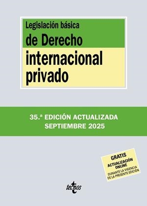 LEGISLACIÓN BÁSICA DE DERECHO INTERNACIONAL PRIVADO (2025) | 9788430993031 | EDITORIAL TECNOS | Llibreria La Gralla | Librería online de Granollers